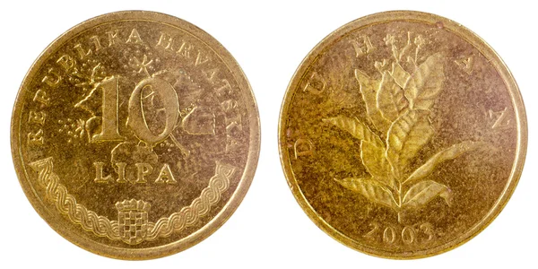 Старая монета Хорватии — стоковое фото