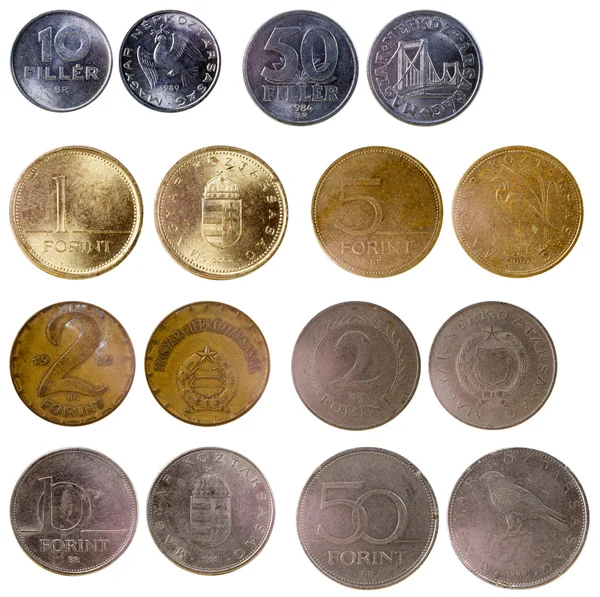 Monedas húngaras antiguas diferentes — Foto de Stock