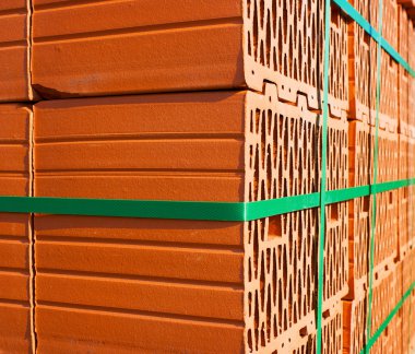 tuğla yapımı için yığını