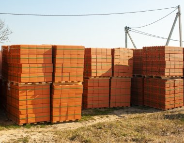 tuğla yapımı için yığını