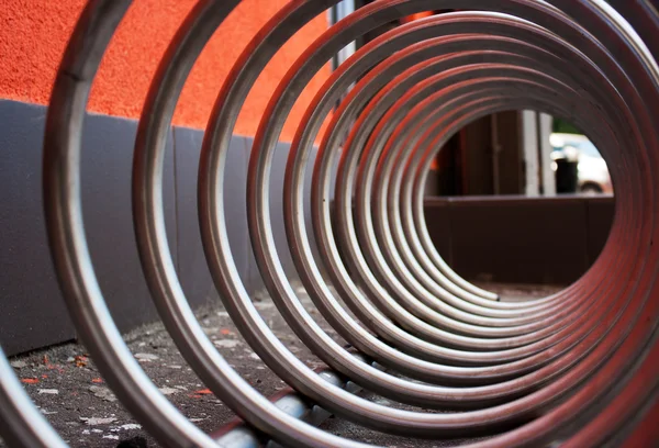 Frammento di spirale metallica — Foto Stock