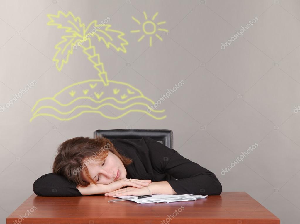 Business Woman Sleeping At A Desk Stock Photo C Radnatt 95995136