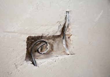 Yeni duvar ayrıntılı olarak kablolama