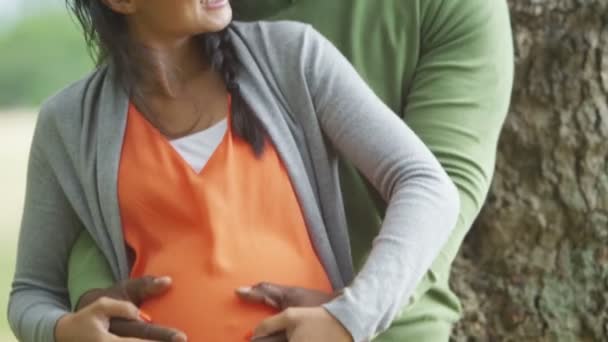 Casal esperando um bebê — Vídeo de Stock