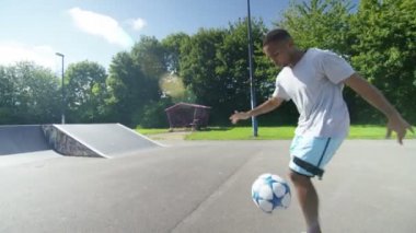  futbol oyuncuları top becerileri gösterilen