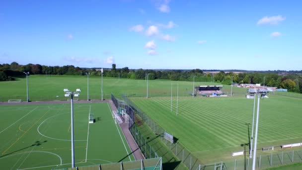 Sports pitches and surrounding area — Stock Video