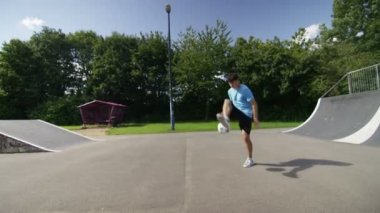  futbol oyuncuları top becerileri gösterilen