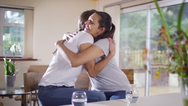 Gay femmina coppia rilassante a casa — Video Stock