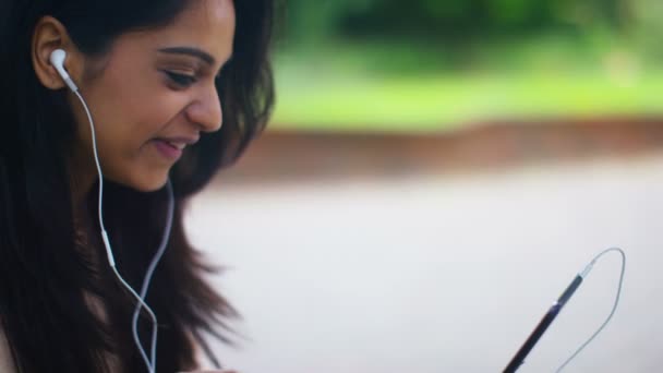 Woman making a video call — Stock Video