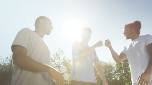 Friends hanging out at skate park — Stock Video