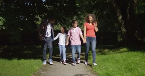 Familia Pasar tiempo al aire libre — Vídeo de stock