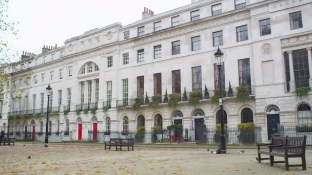 Casas de pueblo georgianas en Londres — Vídeo de stock