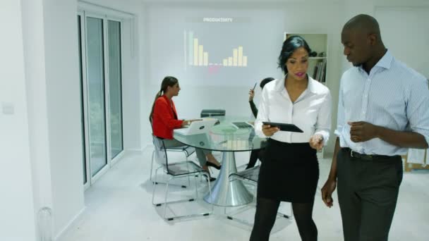 Business group in modern office — Stock Video