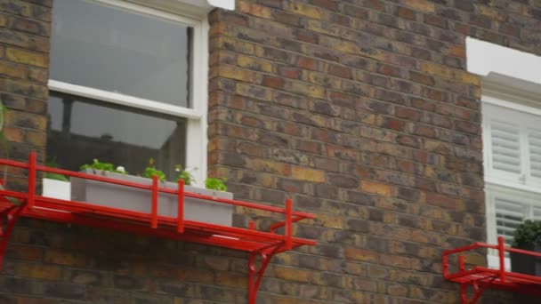 Ventanas de Londres mews casa — Vídeo de stock