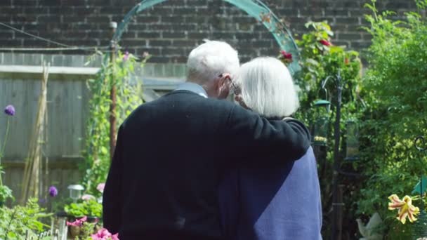 年配のカップルを受け入れる — ストック動画