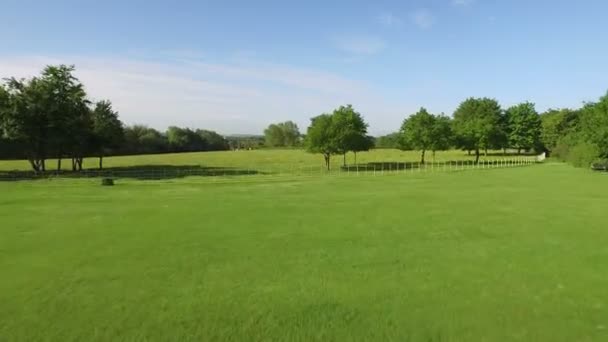 De velden op het Engelse platteland — Stockvideo