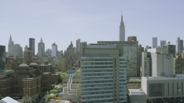 Panoráma města New Yorku a mrakodrapy — Stock video