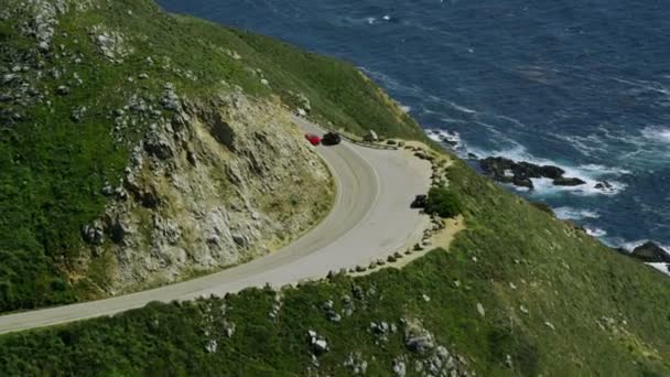 Californië kustlijn langs de Big Sur — Stockvideo