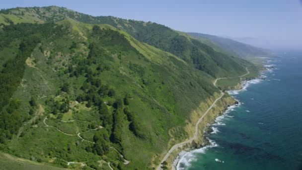 California kıyı şeridinde Big Sur — Stok video