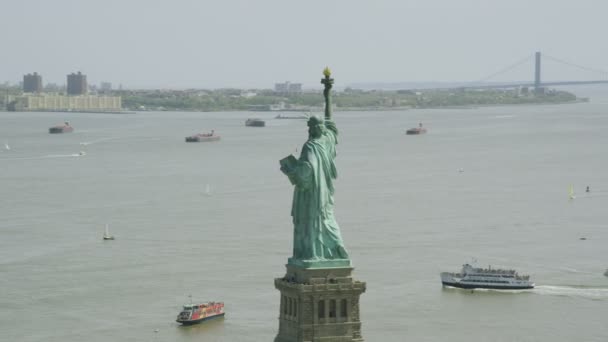 Estátua da liberdade, cidade de Nova York — Vídeo de Stock