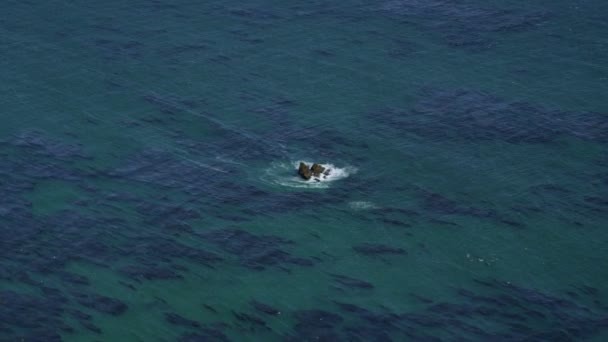 Aerial view rushing over sea — Stock Video