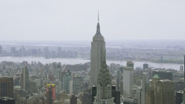 Empire State Building bij zonsondergang — Stockvideo