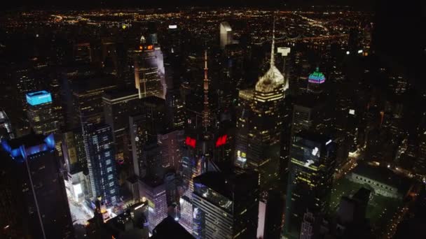 Таймс Сквер ночью — стоковое видео