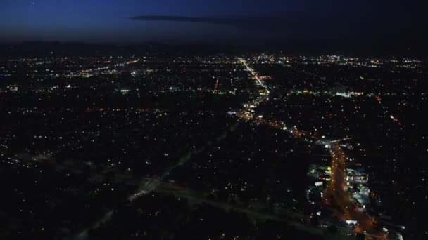 Лос-Анджелес передмістях вночі — стокове відео