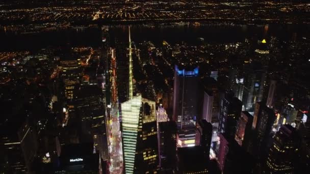 Times Square à noite — Vídeo de Stock