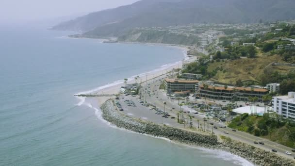 California kustlinje längs Big Sur — Stockvideo