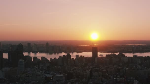New York City bei Sonnenuntergang — Stockvideo
