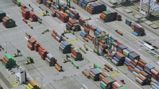 Los Angeles shipping port docks — Stock Video