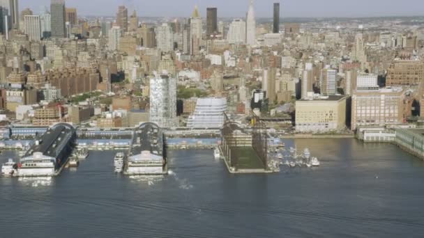 Ciudad de Nueva York paisaje urbano y rascacielos — Vídeos de Stock