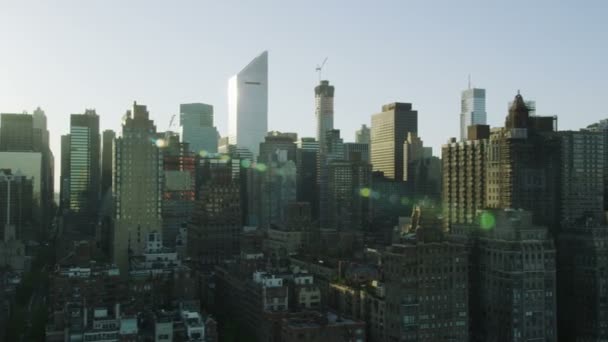Ciudad de Nueva York paisaje urbano y rascacielos — Vídeo de stock