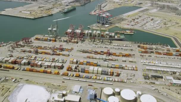 Los Angeles żeglugi portu doków — Wideo stockowe