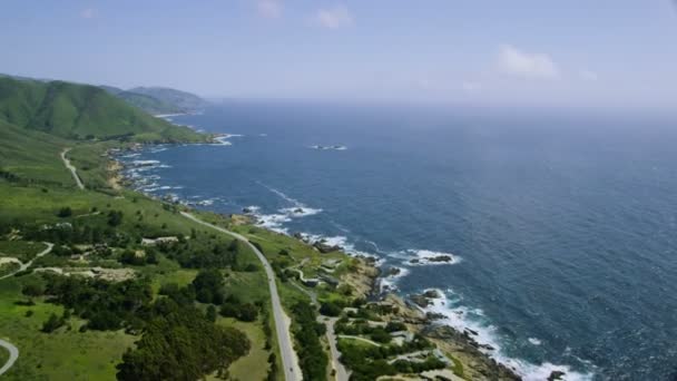 California kıyı şeridinde Big Sur — Stok video