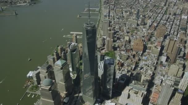 New York City skyline en wolkenkrabbers — Stockvideo