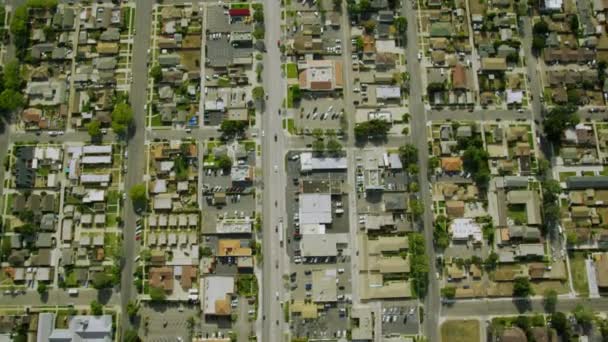 Californië voorsteden huizen en steden — Stockvideo
