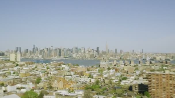 Ciudad de Nueva York paisaje urbano y rascacielos — Vídeos de Stock