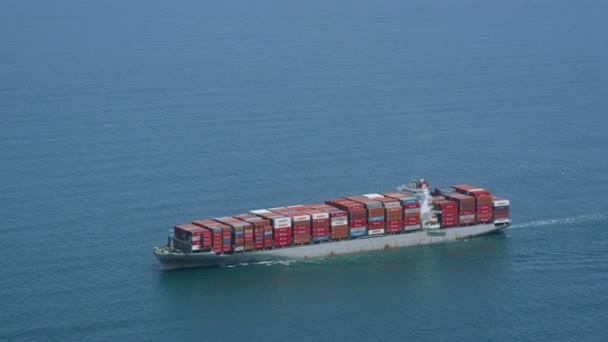 Kontejnerová loď na moři poblíž San Francisco — Stock video