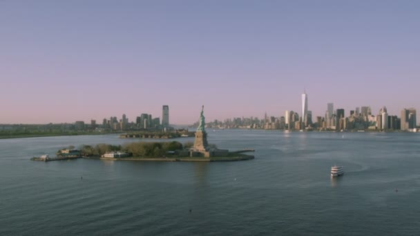 Estátua da liberdade, cidade de Nova York — Vídeo de Stock