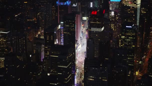 Times Square om natten – Stock-video