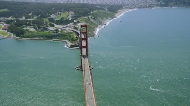 Golden Gate Bridge, San Francisco città — Video Stock