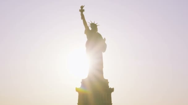 Estátua da liberdade, cidade de Nova York — Vídeo de Stock