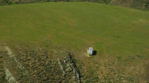 Vista aérea do Motor Home — Vídeo de Stock