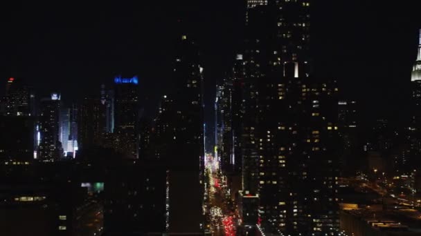 Ciudad de Nueva York en la noche — Vídeo de stock