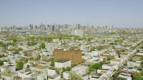 Panoráma města New Yorku a mrakodrapy — Stock video