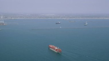 Konteyner gemileri denizde çevre San Francisco