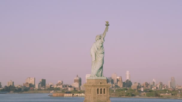 Estátua da liberdade, cidade de Nova York — Vídeo de Stock