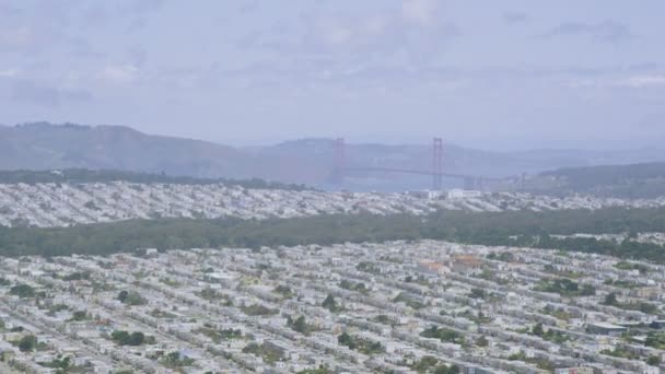 Golden Gate Bridge van de baai van San Francisco City — Stockvideo